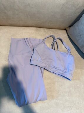 Lululemon Energy Sports Bra Lavender Strappy Sports Bra and 25” Align Legging